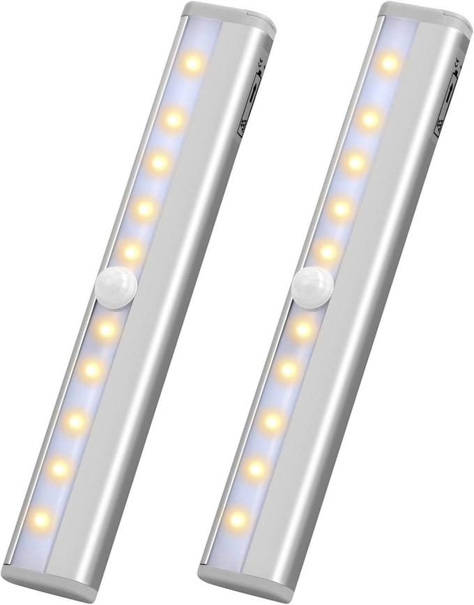 2 Stuks Draadloze Bewegingssensor LED Verlichting voor Kast en Keuken - Warm Licht