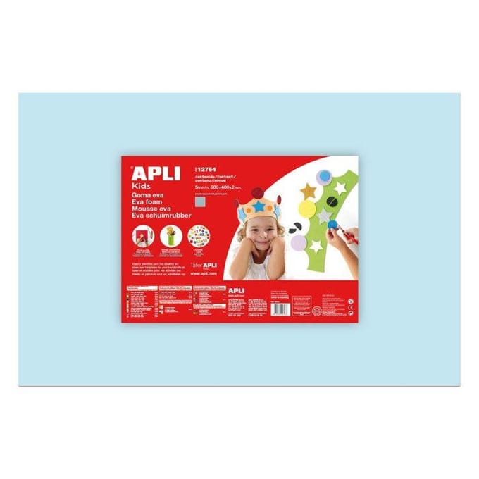 Apli Kids EVA Foam vellen 60 x 40 cm Lichtblauw - 5 vel