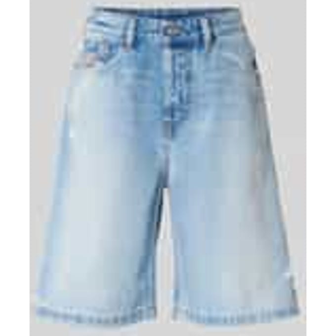 relaxed fit korte jeans van katoen