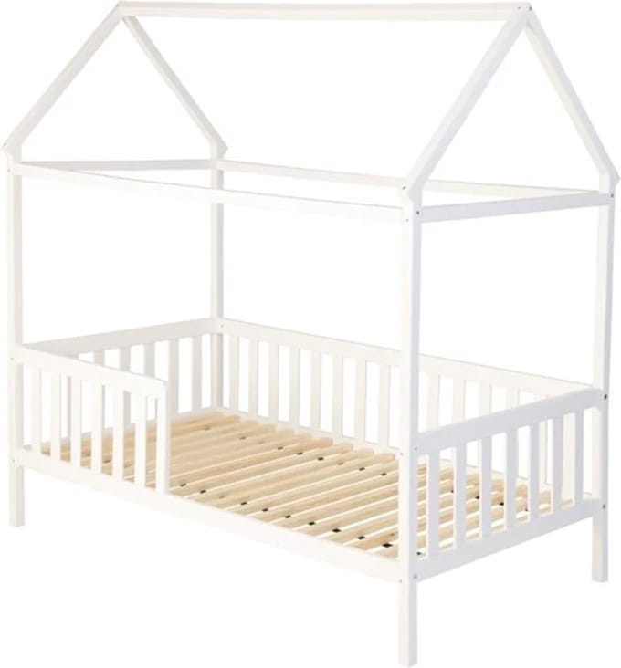 Viking Choice - Huisbed - met uitvalbeveiliging - 160x80 cm - wit