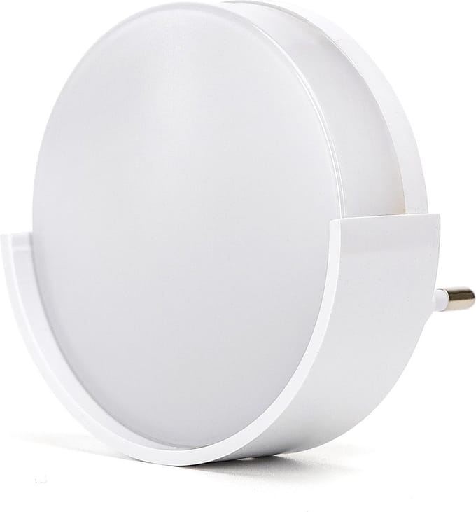 Nachtlampje rond daglichtwit | dagnachtsensor | 6500K - 1 Watt - 40 Lumen