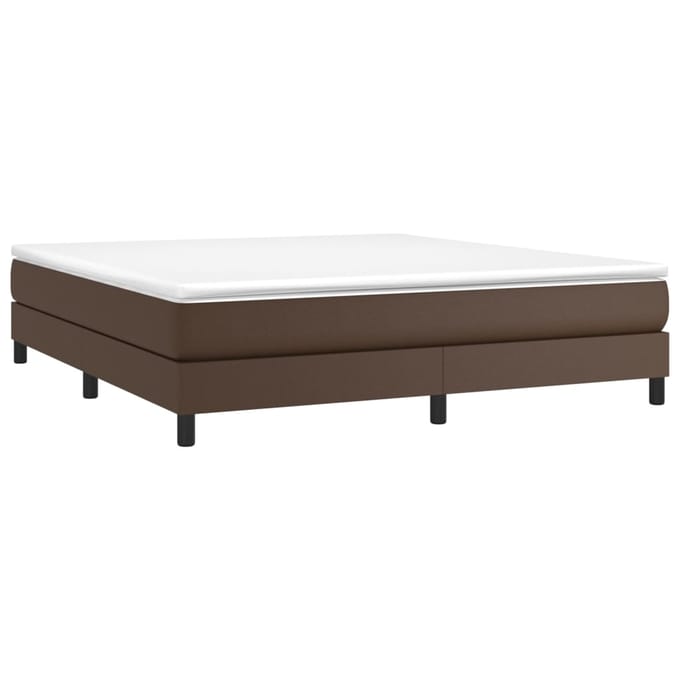 vidaXL - Boxspring - bed - kunstleer - bruin - 180x200 - cm