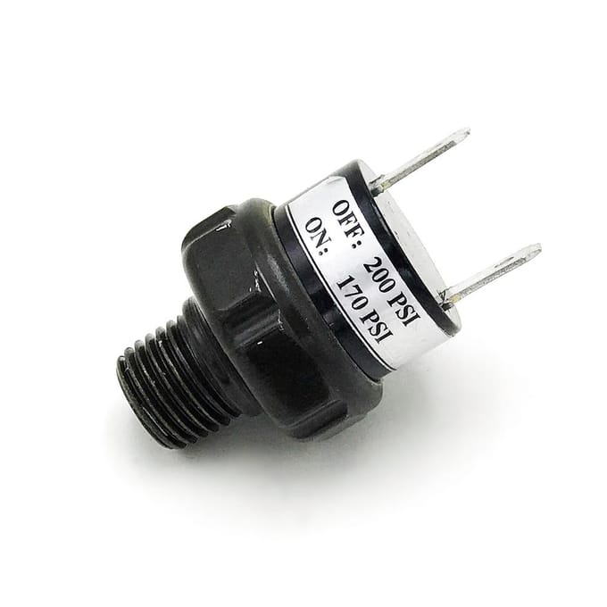 170-200 PSI NPT 1/4 Luchtdrukregelklep Hoorn Compressor Tank 12V 90-120 PSI