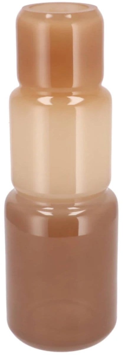 Daan Kromhout Design vaas glas may natural 12x35cm bruin