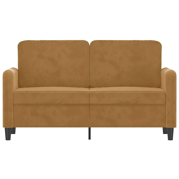 vidaXL - Tweezitsbank - 120 - cm - fluweel - bruin