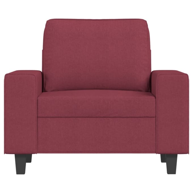 vidaXL Fauteuil 60 cm stof wijnrood