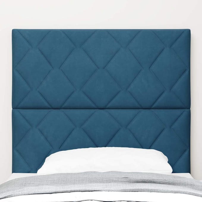 vidaXL - Hoofdbord - Donkerblauw - 100 - cm - Fluweel