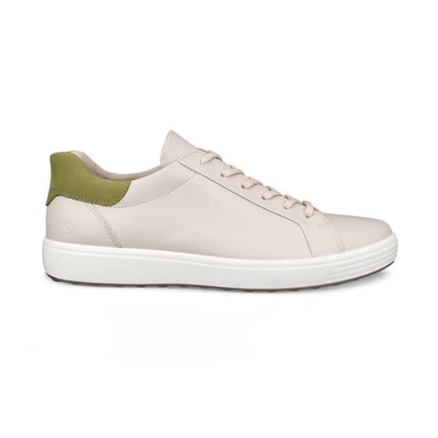 Ecco Soft 7 Slip Lace Sneakers Laag - Gebroken wit
