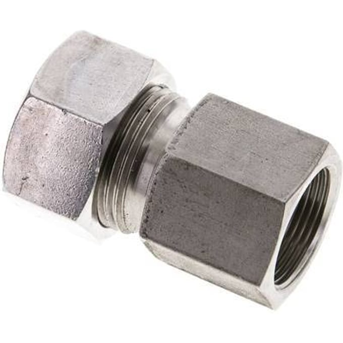 22L & M26x1.5 RVS Rechte Snijringkoppeling Binnendraad 160bar ISO 8434-1