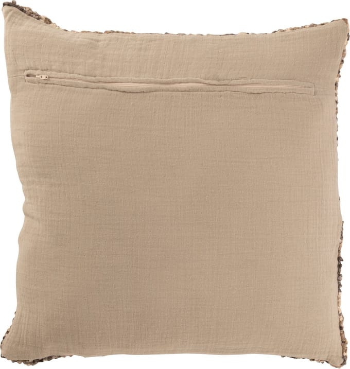 J-Line kussen Tweed - acryl/katoen - bruin/beige