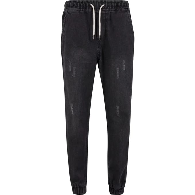 Urban Classics Jogg Denim Jeans zwart L Katoen -