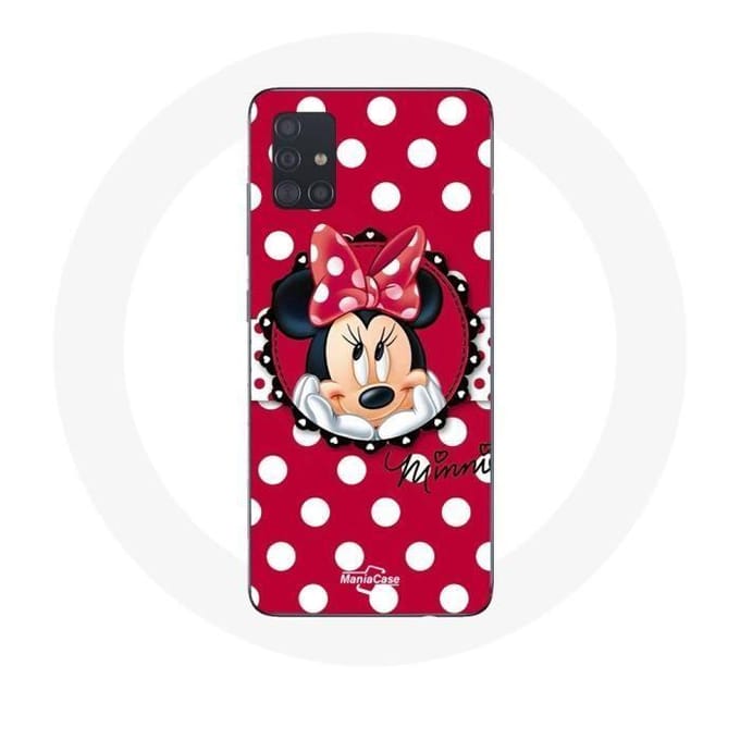 Coque Samsung Galaxy A51 Minnie Mouse Dessin animé Rouge