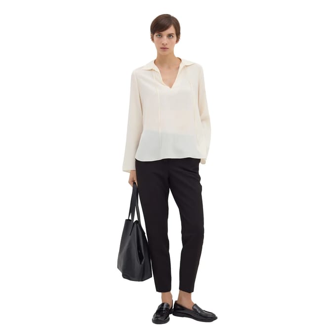 Cigarettebroek van dubbele crêpe dames Stefanel