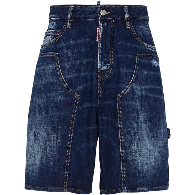 Dsquared2 Dark Semplice Carpenter Shorts Marineblauw