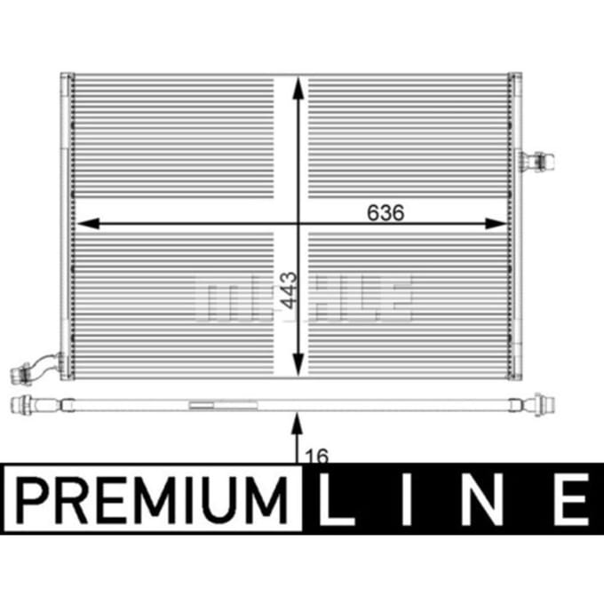 Lage-temperatuurRadiator, laadluchtRadiator MAHLE CIR 25 000P