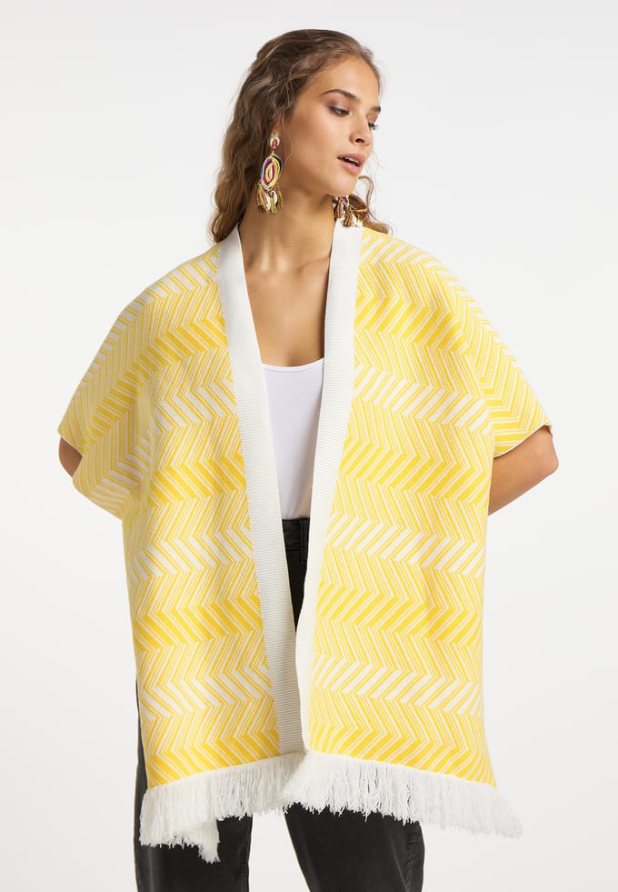 IZIA gebreide poncho mahisha