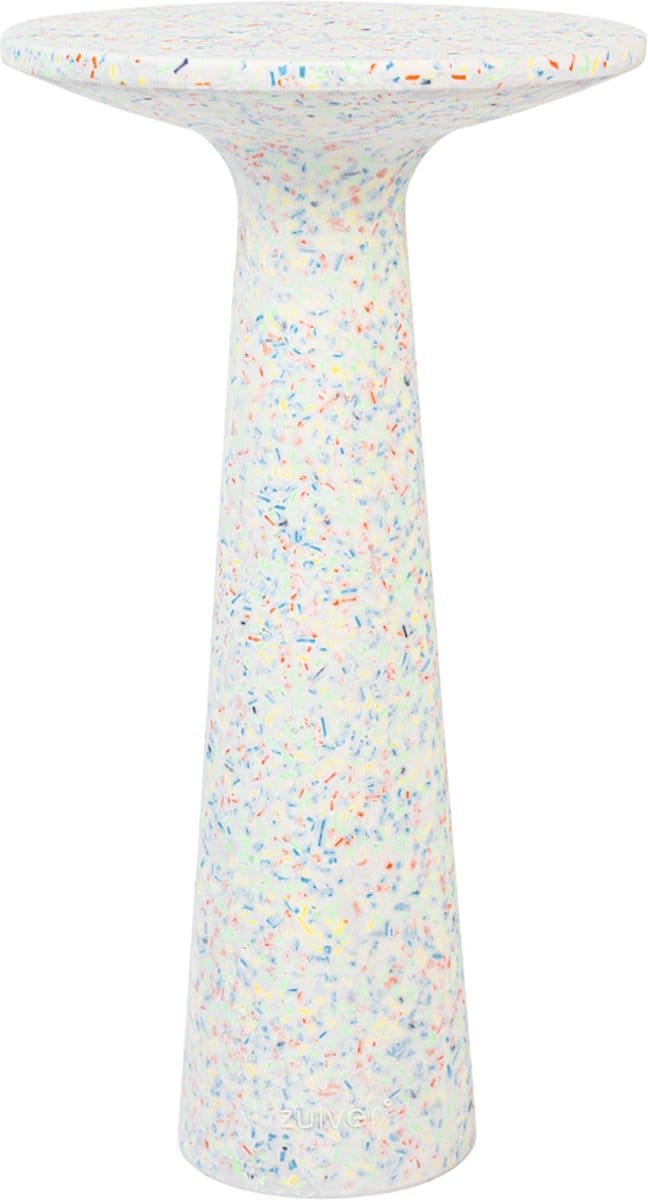 Zuiver Victoria Bijzettafel Rond 30 cm Gerecycled Plastic - Multi colour