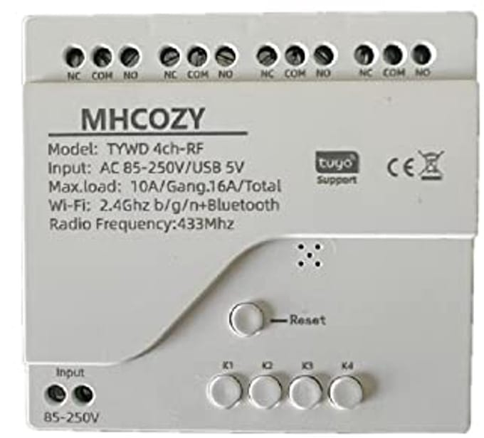 4-Kanalen USB WiFi Draadloze Relais Schakelmodule voor Slimme Huizen