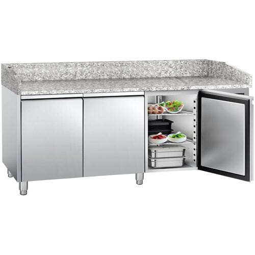 GGM Gastro Pizzakühltisch ECO - 2000x800mm - mit 3 Türen Zilver