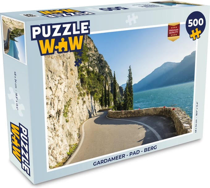 Puzzel Gardameer - Pad - Berg - Legpuzzel - Puzzel 500 stukjes