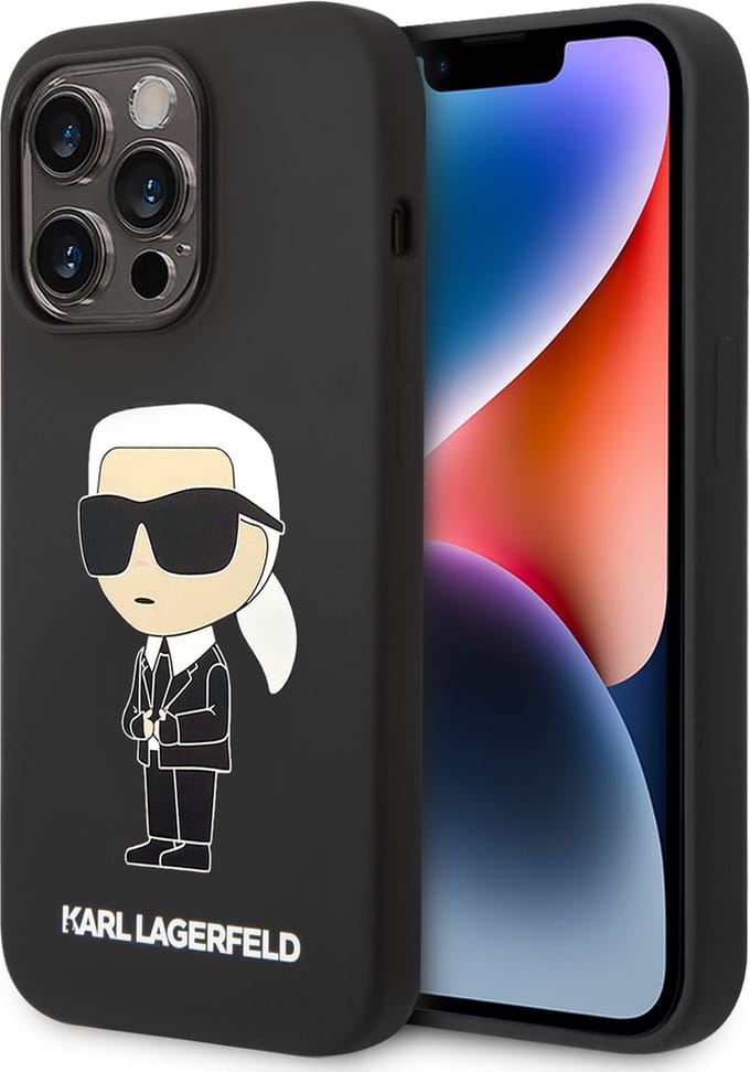 Karl Lagerfeld iPhone 14 Pro Max Hardcase Backcover - Ikonik NFT Karl - Magsafe Compatible - Zwart
