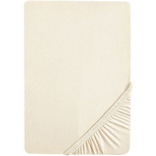 BIBERNA Jersey hoeslaken (Naturel, 90-100 x 200 cm)
