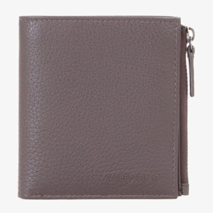 VALENTINO Leren Portemonnee Sodaro Wallet Moro Donkerbruin