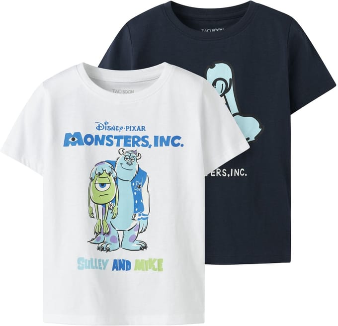 NAME IT - TMMTOSME MONSTERS INC 2P SS TOP NOOS WDI - Jongens - T-shirts
