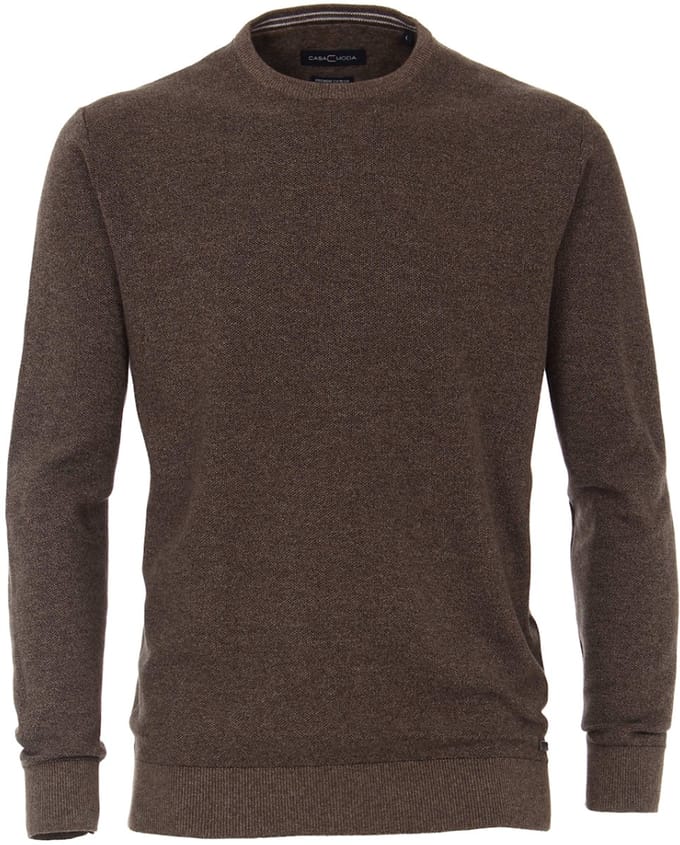 Casa Moda Trui Ronde Hals Bruin 403469600-624 - M