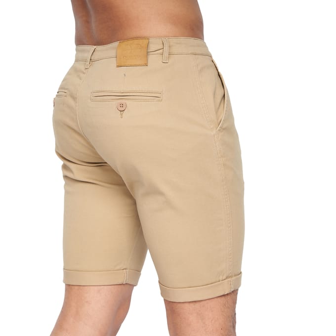 Crosshatch Heren Sinwood Chino Shorts (Zand)