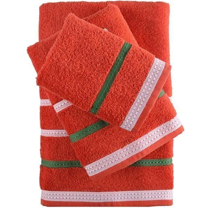 Set handdoeken - BENETTON - Rood - 100% katoen - 4 stuks - 450 g/m² rood