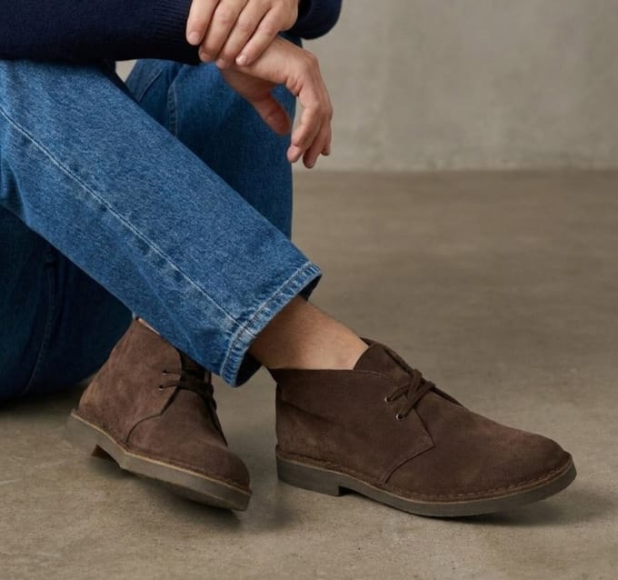 Clarks Desert Evo Veterschoenen bruin Suede - Maat 47