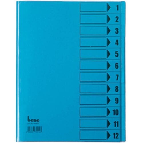 Bene Bene DIN A4 230g/m² Farbe: 084800BL Ordner Blauw DIN A4 PVC Aantal vakken: 12