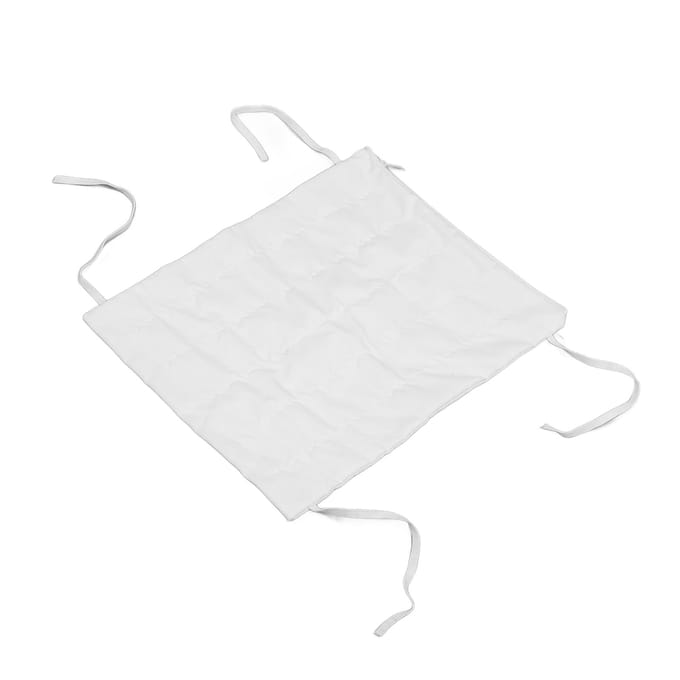 Sachet d'herbes chinoises en coton avec 4 sangles de fixation Compresse chaude Micro-ondable Sachet en coton Blanc 34 white