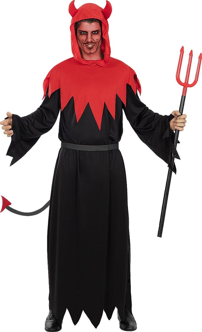 FUNIDELIA Duivel Kostuum voor mannen - Maat: M - Rood