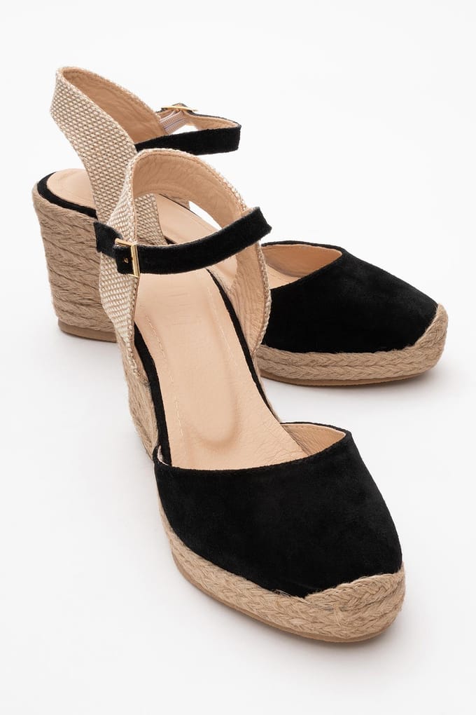 Sinta Suède Leren Platform Espadrille (Dames)