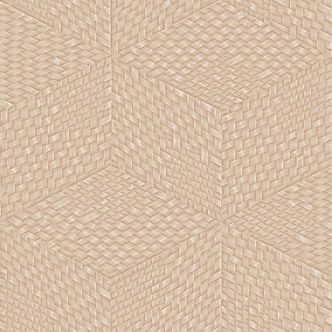 Dutch Wallcoverings - Exclusive Threads Cube Stitch Gold - TP422956