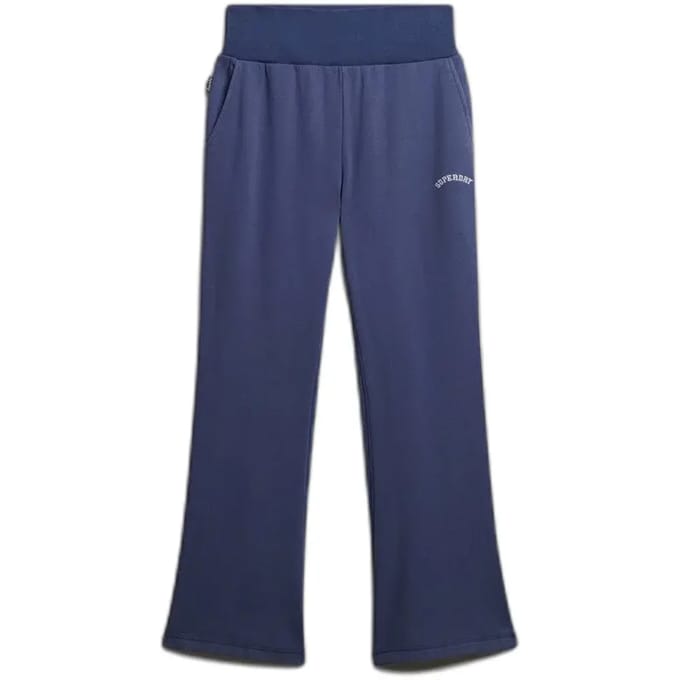 Superdry Athletic Essentials Logo Lage Taille Flare Joggingbroek Blauw Grootte: 34