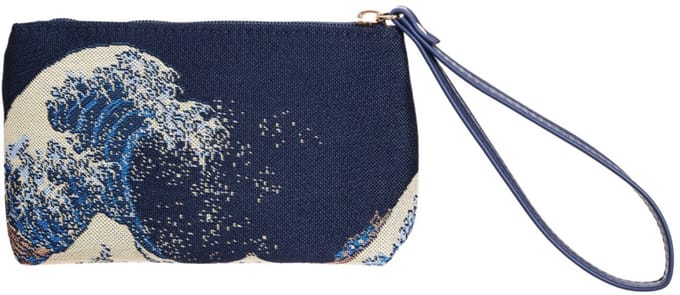 Polstasje - portemonnee - luxe gobelinstof Great Wave Off Kanagawa