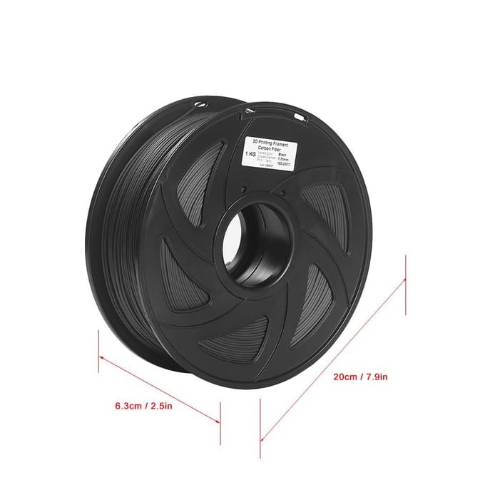 3D-printerfilament koolstofvezel + PLA 1,75 mm 1 kg spoeldimensionale nauwkeurigheid + 0,02 mm gray