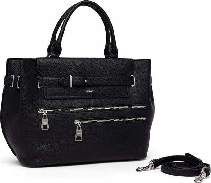 REPLAY Schoudertas Shoulder Bag Black Zwart