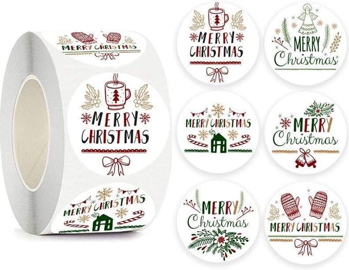 Without Lemon - Kerststickers 2023 - 500 stuks - Sticker size: 2.5cm - Kerst - Cadeau - Versiering - Verpakking
