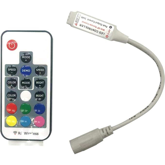 RGB Lichtstrip Controller 17-Toetsen Draadloze Afstandsbediening Dimmer Controller voor 5050 3528 5630 LED wit