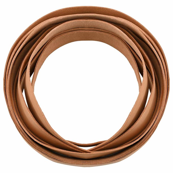 vidaXL - Leren - riem - 1 - Lichtbruin - 200 - x - 2,5 - cm - Leer