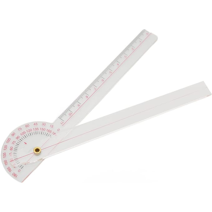Gezamenlijke Goniometer 360 Graden Nauwkeurige Meting Spinale Curvatuur Goniometer Tool voor Knie Elleboog white