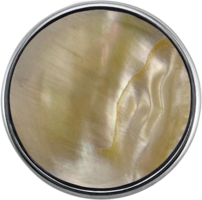 Quiges - Drukknoop Mini 12mm Parelmoer Schelp Beige - EBCMK133