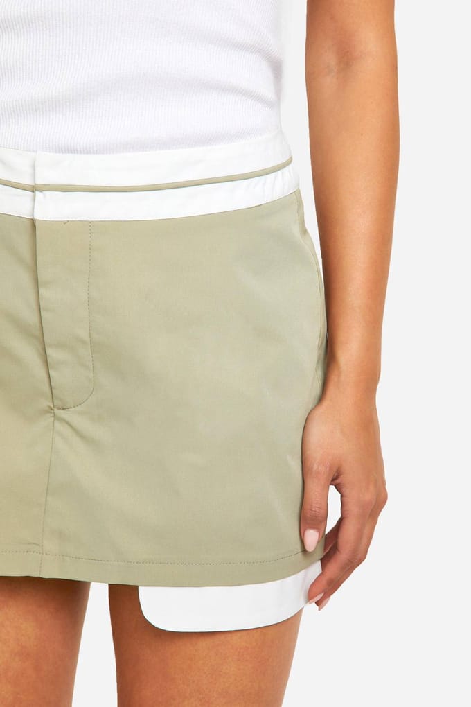 boohoo Dames Contrast Taille Op Maat Gesneden Skort | Verstandig | Maat: 40