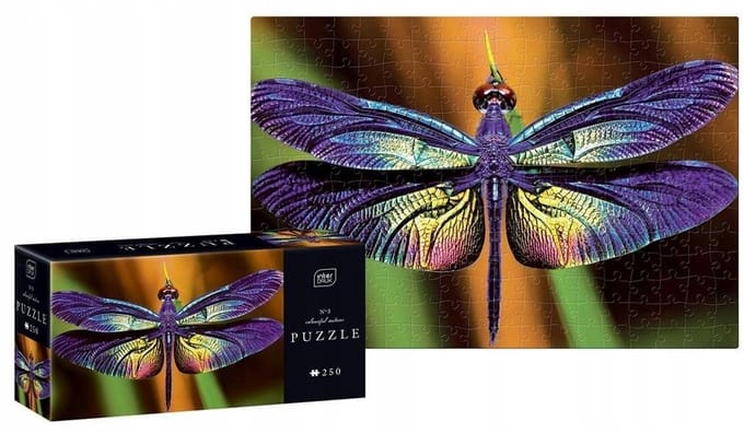 PUZZLE - 250 STUKJES - Interdruk Puzzel Kleurrijke Natuur 3 Libelle - GERONIMO GAMES