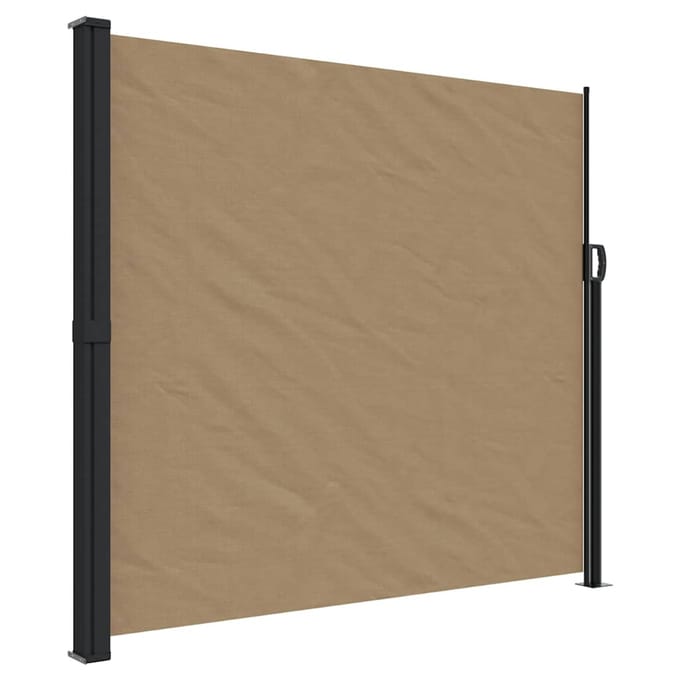 vidaXL - Windscherm - uittrekbaar - 180x600 - cm - taupe