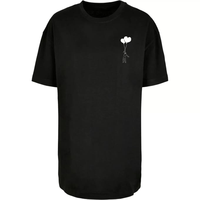 Merchcode - Love In The Air Oversized Boyfriend Dames T-shirt - L - Zwart